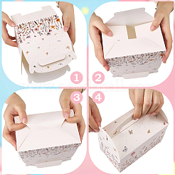 12Pcs 2 Styles Floral Printed Portable Paper Candy Gift Tote Boxes&nbsp;CON-CP0001-020