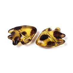 透明なアクリルビーズ  魚  ライトカーキ  17.5~18x21~22x6.5~7mm  穴：2.2mm&nbsp;TACR-T029-20B