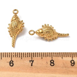 304ステンレスペンダント  コンクチャーム  ゴールドカラー  20.5x8.5x5mm  穴：1.5mm&nbsp;LS-STAS-D373-02G
