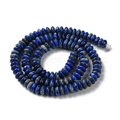 天然石ラピスラズリビーズ連売り  ソーサービーズ  ロンデル  6~6.5x3mm  穴：1mm  約118~119個/連  15.35''（39センチメートル）&nbsp;G-Z030-A22-01