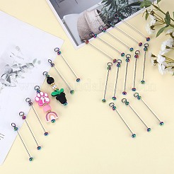 20Pcs Iron Bar Beadable Keychain for Jewelry Making DIY Crafts&nbsp;IFIN-SZ0001-40