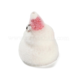 Christmas Flocky Opaque Resin Pendants&nbsp;RESI-C064-01E
