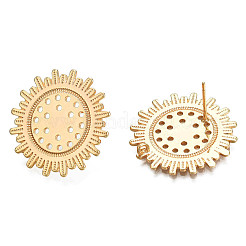 Brass Stud Earring Findings&nbsp;KK-N232-335LG