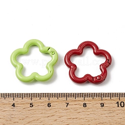 Spray Painted Alloy Spring Gate Rings&nbsp;FIND-B056-03A