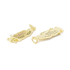 Brass Micro Pave Cubic Zirconia Pendants&nbsp;LS-KK-E278-06G