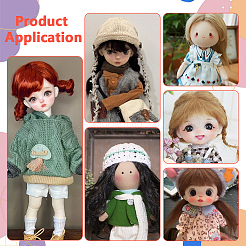 2Pcs Wool Doll Wig Hair&nbsp;DIY-NB0016-02A