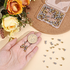140Pcs 2 Colors 201 Stainless Steel Beads&nbsp;STAS-HY0002-21