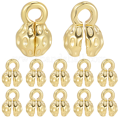 30Pcs Flower Brass Bead Tips&nbsp;KK-BBC0025-44