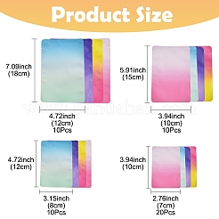 50種類のスタイル、ツートンカラーの長方形プラスチック製ジッパー付きギフトバッグ 4個  再封可能なバッグ  ピンク  10~18x7~12x0.014cm  片側の厚さ：2.5ミル（0.065mm）&nbsp;OPP-FS0001-19A-1