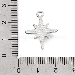 UVメッキ合金クリスタルラインストーンペンダント  スターのチャーム  プラチナ  27x17.5x2mm  穴：1.8mm&nbsp;RB-CBAD37D-12P