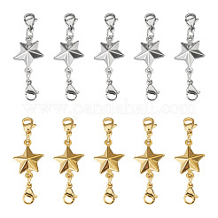 16Pcs 2 Colors 304 Stainless Steel Lobster Claw Clasps&nbsp;PALLOY-TAC0265