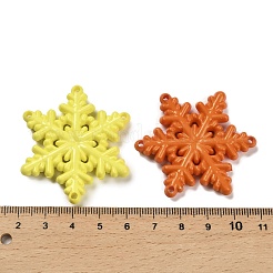 不透明なアクリルビーズ  スノーフレーク  ミックスカラー  46x40.5x6mm  穴：2mm  約94個/連&nbsp;SACR-R001-09A