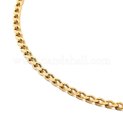 Ion Plating(IP) 304 Stainless Steel Curb Chain Necklace&nbsp;STAS-C079-19G