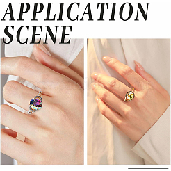 8Pcs 2 Colors Adjustable Brass Solitaire Ring Settings&nbsp;KK-SC0003-93