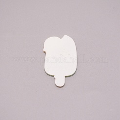 樹脂カボション  携帯電話の装飾とボビーピンのアクセサリーのDIY  アイスクリーム  芝生の緑  34x19x2mm&nbsp;LS-RESI-WH0025-30A