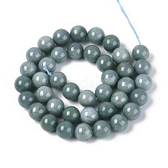 天然なヒスイビーズ連売り  ラウンド  9.5~10mm  穴：1~1.2mm  約40個/連  15.16~15.35インチ（38.5~39cm）&nbsp;G-N353-07D-01