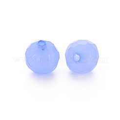 模造ゼリーアクリルビーズ  多面カット  ラウンド  ミディアムスレートブルー  10x9.5mm  穴：1.8mm  約890個/500g&nbsp;MACR-S373-97A-E01