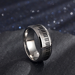 ステンレス鋼リング  ネットキーボード  ステンレス鋼色  usサイズ10（19.8mm）  8mm&nbsp;PW-WG52308-04
