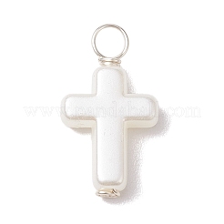 アクリルペンダント  銅線と  クロス/ハート/スター  プラチナ  16.5~21.5x4.5~5.5x10.5~12mm  穴：4mm  3個/セット&nbsp;PALLOY-JF02731-02