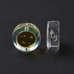 Transparent Spray Painted Glass Beads&nbsp;GLAA-I050-15B