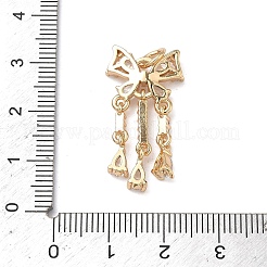 Brass Micro Pave Clear Cubic Zirconia Pendants&nbsp;KK-C168-16G