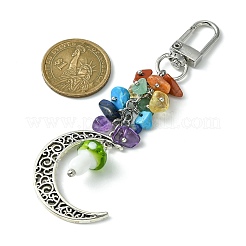 Moon Alloy Pendant Decoraiton&nbsp;HJEW-JM01393-01