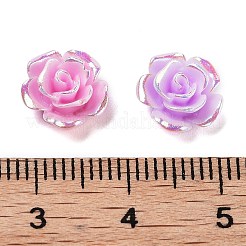 蓄光樹脂デコデンカボション  暗闇で光る  花  ミックスカラー  9.5x4.5mm&nbsp;RESI-K036-34