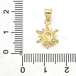 Sun Brass Micro Pave Cubic Zirconia Charms&nbsp;KK-S508-06G