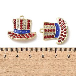 Independence Day Alloy Enamel Pendants&nbsp;ENAM-I069-01G-02