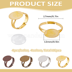 DIY Adjustable Brass Ring Jewelry Making Kit&nbsp;DIY-LP0001-44