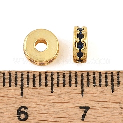 Brass Micro Pave Cubic Zirconia Beads&nbsp;KK-H533-01G-02