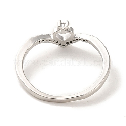 Brass Micro Pave Cubic Zirconia Rings for Women&nbsp;RJEW-E295-03P