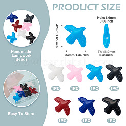 7Pcs 7 Colors Handmade Lampwork Beads&nbsp;LAMP-TA0002-20