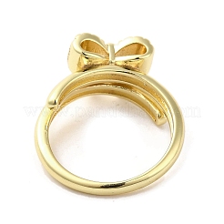 Rack Plating Brass Micro Pave Cubic Zirconia Finger Ring&nbsp;RJEW-C072-33C-G