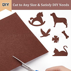 化繊フェルト布  DIYクラフトソーイングアクセサリー用  コーヒー  28x21.5x0.1cm&nbsp;DIY-WH0366-03E