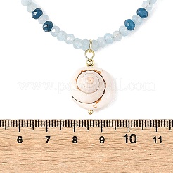 Summer Beach Natural Shiva Eye Shell Pendant Necklaces&nbsp;NJEW-JN06585