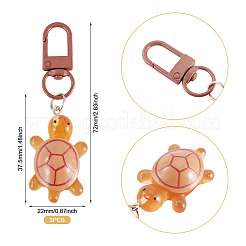 3Pcs Resin Tortoise Pendant Decorations&nbsp;HJEW-TA0001-39F