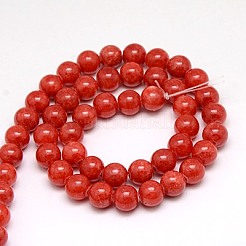 Natural Yellow Jade Beads Strands&nbsp;X-G-G598-8mm-YXS-16
