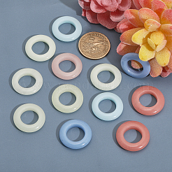 16Pcs 8 Colors Synthetic Luminous Stone Pendants&nbsp;G-CA0001-73