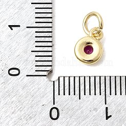 Brass Cubic Zirconia Charms&nbsp;KK-G554-02B-07