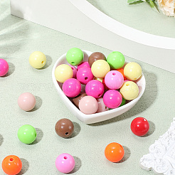 120Pcs 8 Colors Opaque Acrylic Beads&nbsp;MACR-PA0001-10