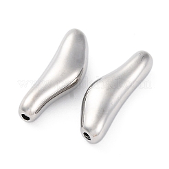 真鍮製スペーサービーズ  カドミウムフリー＆ニッケルフリー＆鉛フリー  三角形  プラチナ  23x8x5.5mm  穴：1.6mm&nbsp;KK-Z084-07P-02