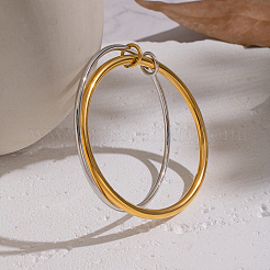 304 Stainless Steel Double Layered Plain Bangles for Women&nbsp;EC4936