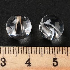 アクリルビーズ  丸い鈴丸ビーズ  トップ掘削  透明  9x9x10mm  穴：2mm  約92個/50g&nbsp;X-OACR-U005-08B