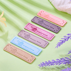 42Pcs 6 Colors Microfiber Label Tags&nbsp;DIY-TA0012-19