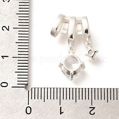 Brass Micro Pave Cubic Zirconia Pendants&nbsp;KK-C085-12S