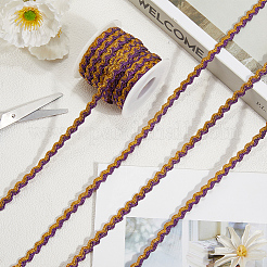 17M Sparkle Polyester Metallic Wavy Fringe Trim Ribbon&nbsp;OCOR-GF0004-47B