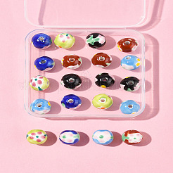 20Pcs 5 Colors Handmade Porcelain Beads&nbsp;PORC-FS0001-18