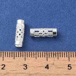 真鍮ビーズ  カドミウムフリー＆鉛フリー  中空柱  銀  12x4mm&nbsp;FIND-Z039-16S