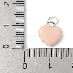 S925 スターリングシルバーペンダント  エナメル  桃パフ  10.5x10x3mm&nbsp;LS-STER-H115-05E-S01